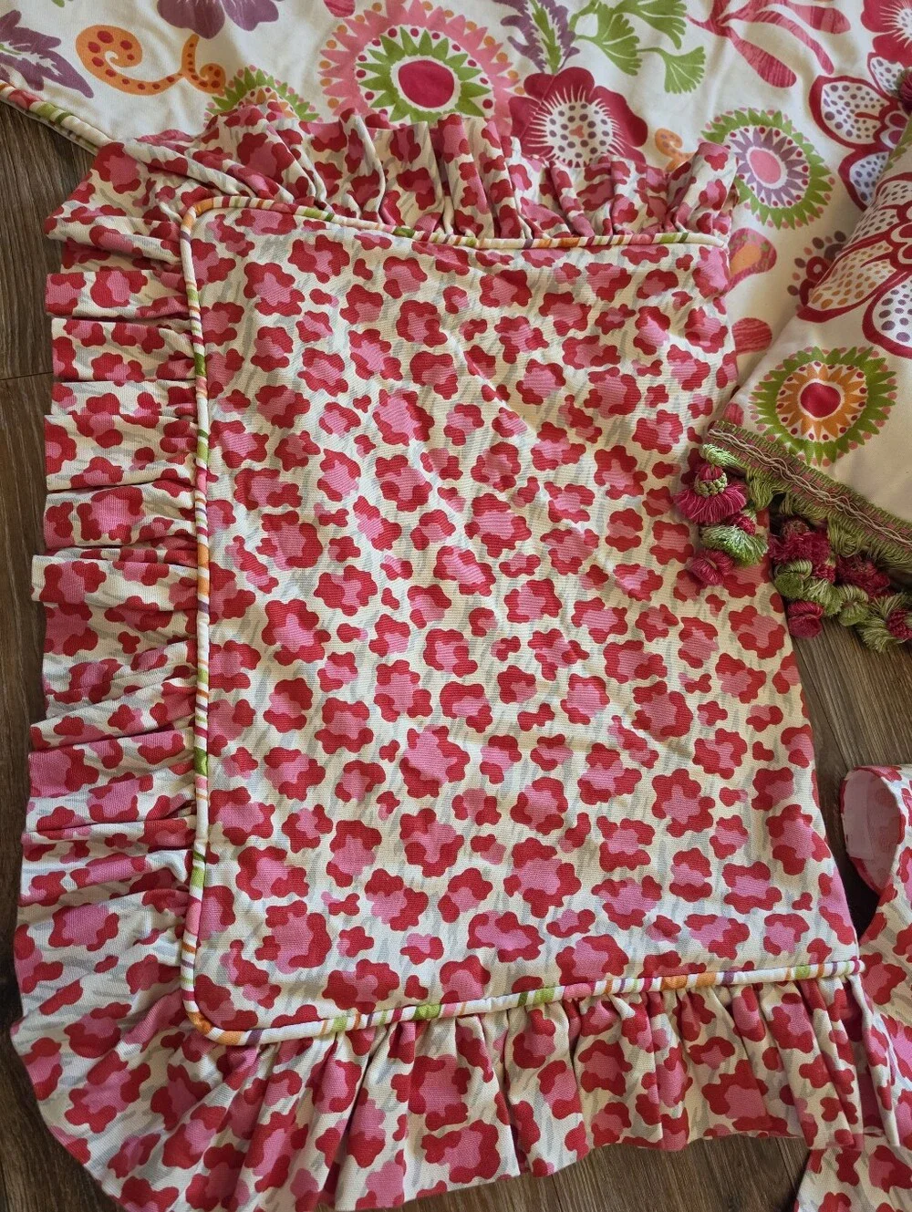 Vintage PB Teen Boho Floral Twin Duvet Bedding Set - 7 Piece Bundle Like New